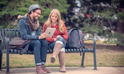 two students on bench